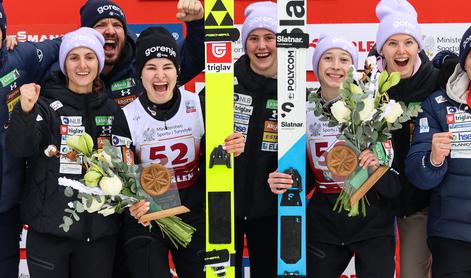 Nika Prevc na diskvalifikacijo odgovorila z zmago in izenačenjem rekorda, Nika Vodan druga! #video