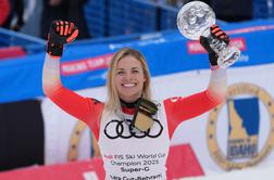 Izjemni Švicarki mali kristalni globus, odlična vožnja Lindsey Vonn