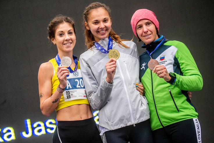 Ljubljanski maraton Najboljša slovenska trojka v teku na 21 km. | Foto: Siniša Kanižaj/Sportida