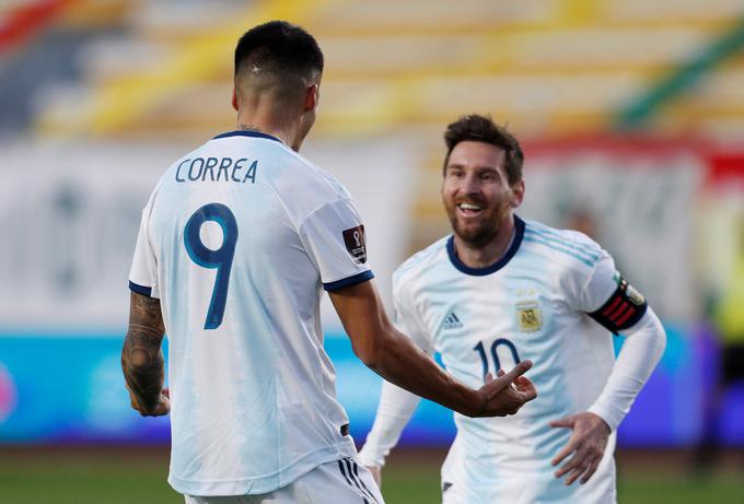 Prvič po domači zmagi nad Kolumbijo leta 2016 se je na kvalifikacijski tekmi Argentine med strelce vpisal še kdo drug kot Lionel Messi. | Foto: Reuters