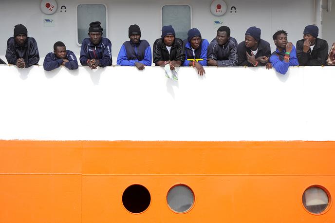Prebežniki na ladji Aquarius | Foto Reuters