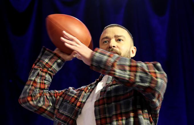Koncert ob polčasu tekme bo pripravil Justin Timberlake. | Foto: Reuters
