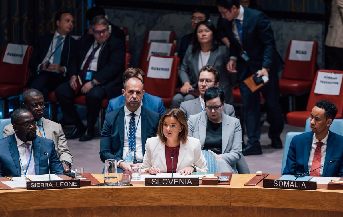 Tanja Fajon | Ministrica Tanja Fajon je dejala, da je Slovenija v prepričanju, da je na pravi strani zgodovine, Palestino lani priznala. Prav je, da temu zgledu sledijo tudi druge države. | Foto Ministrstvo za zunanje in evropske zadeve/X