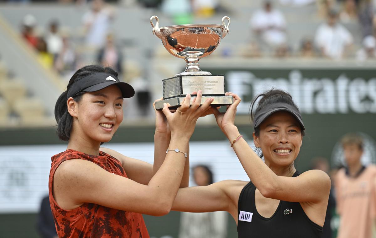 Hsieh Su-Wei, Wang Xinyu | Zmagovalki turnirja dvojic na Rolandu Garrosu.  | Foto Guliverimage
