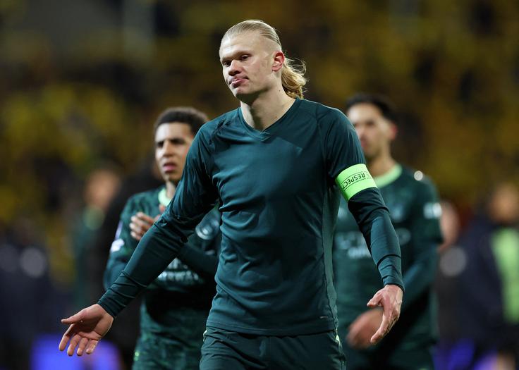 Erling Haaland je zelo razočaran zapuščal zelenico na severu Evrope. | Foto: Reuters