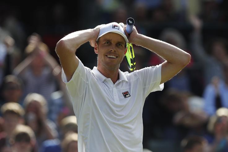 Sam Querrey ni mogel verjeti, kaj mu je uspelo. | Foto: 