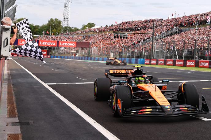 Hungaroring Lando Norris McLaren | Lando Norris je prišel do svoje devete zmage v formuli 1. Oscar Piastri in Charles Leclerc ostaja pri osmih. | Foto Reuters
