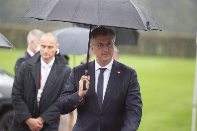 Prihod hrvaškega premierja Andreja Plenkovića na Vrh EU - Zahodni Balkan.  | Foto: Bojan Puhek