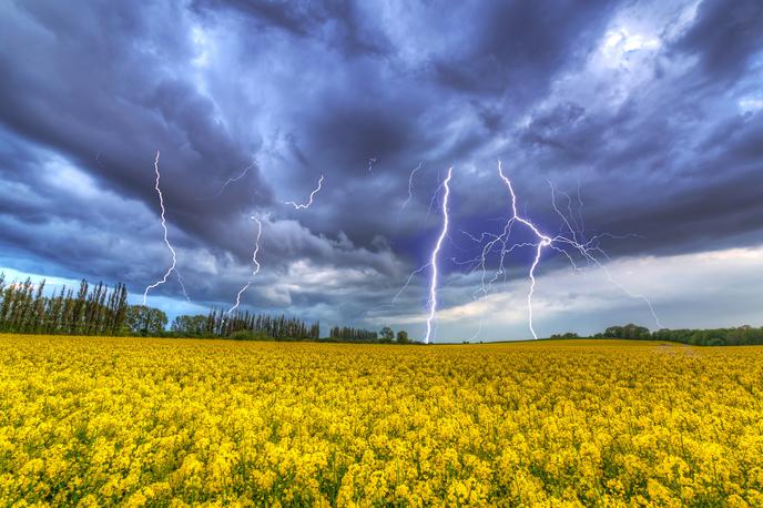 poletna nevihta | Za krajše obdobje bodo zlasti na severu države mogoče tudi močnejše nevihte. | Foto Shutterstock