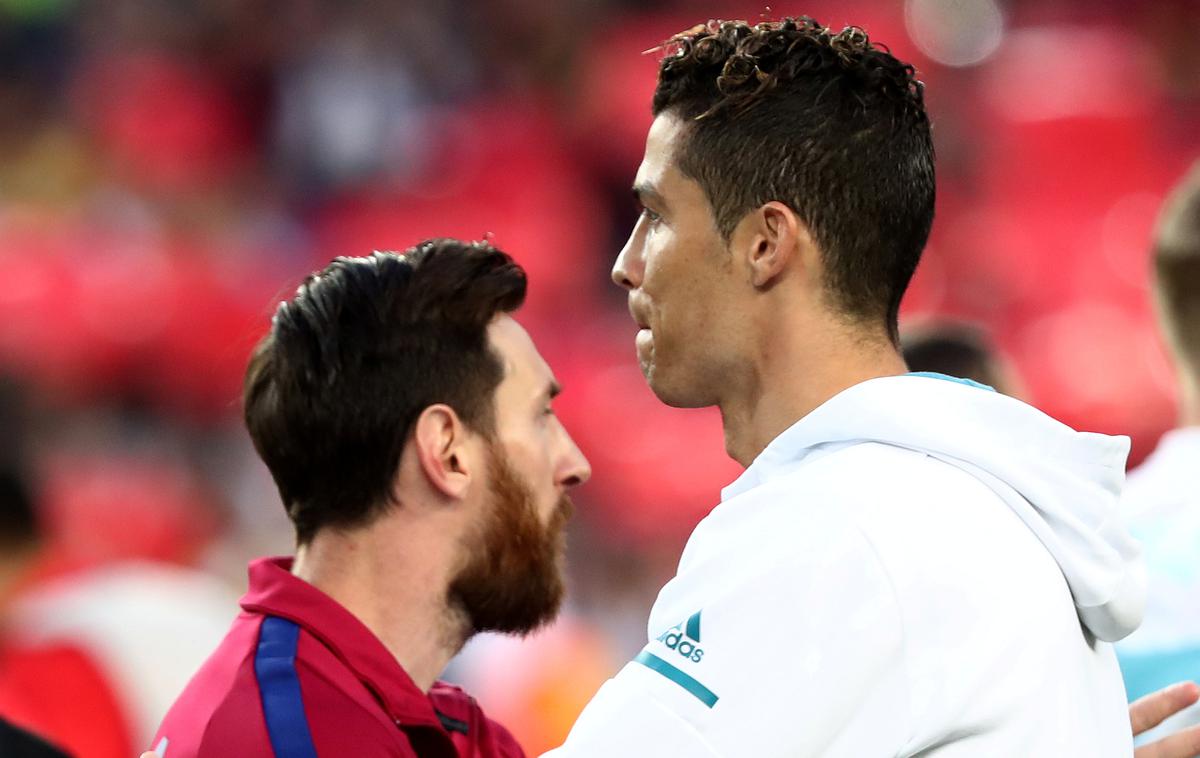 Cristiano Ronaldo Lionel Messi | Lionel Messi in Cristiano Ronaldo se nista udeležila slovesnosti v Londonu. | Foto Reuters