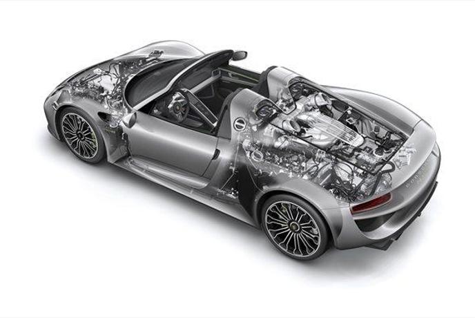 Poglejte v visokotehnološko drobovje novega porscheja 918 spyder