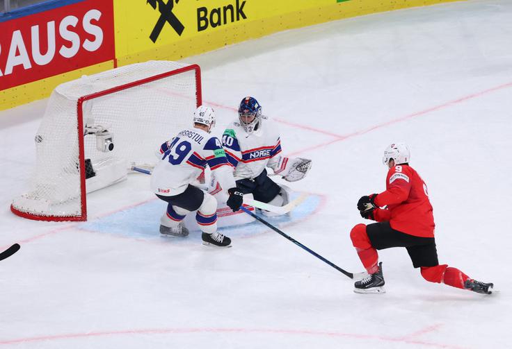 polfinale SP hokej Švica Norveška | Foto: Reuters