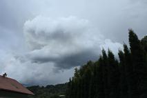 Oblaki v Zasavju, nevihta