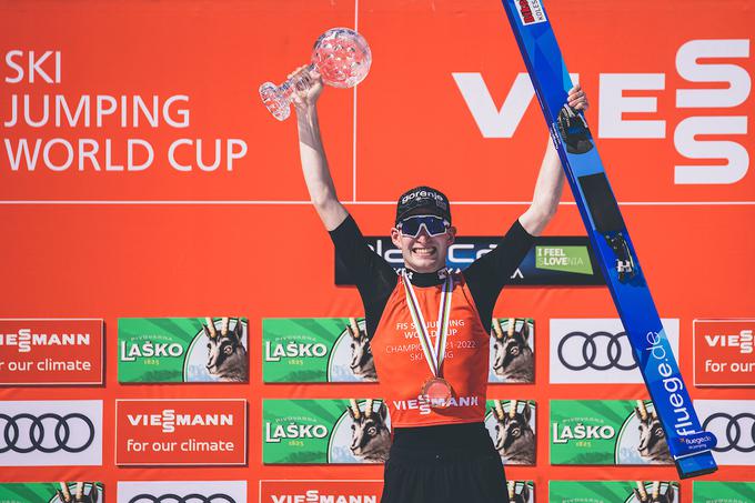 Žiga Jelar je osvojil mali globus za zmago v poletih. | Foto: Grega Valančič/Sportida