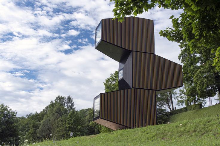 Modularna bivalna enota knjižnica | Foto: Janez Martinčič / Arhiv Ofis arhitekti