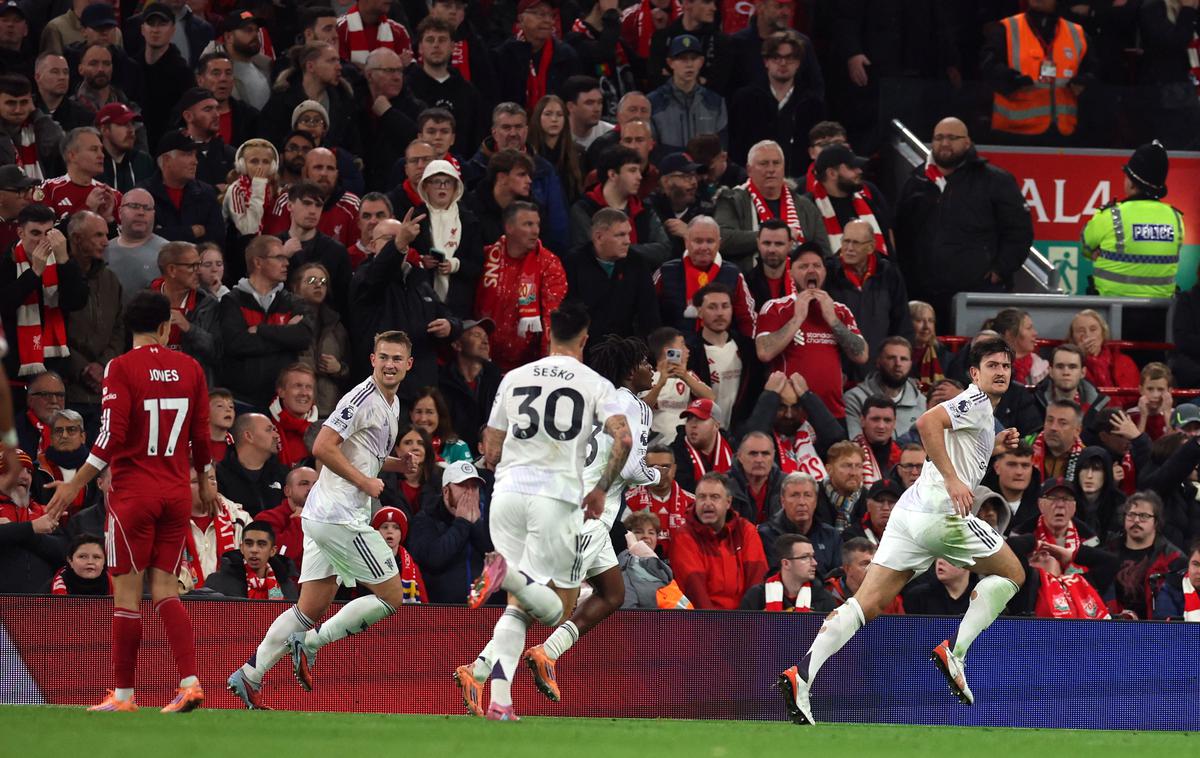 Manchester United | Manchester United je slavil na derbiju v Liverpoolu. Benjamin Šeško je vstopil v 61. minuti. | Foto Reuters