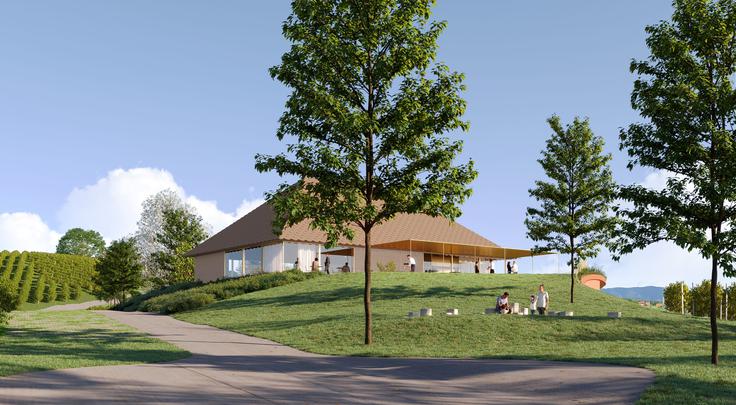 Edina stavba, ki ni pod spomeniškim varstvom, je trenutna gostilna Zlati grič. Na njenem mestu bo zgrajena nova restavracija, ki bo vključevala tudi wellness center. | Foto: Zlati grič