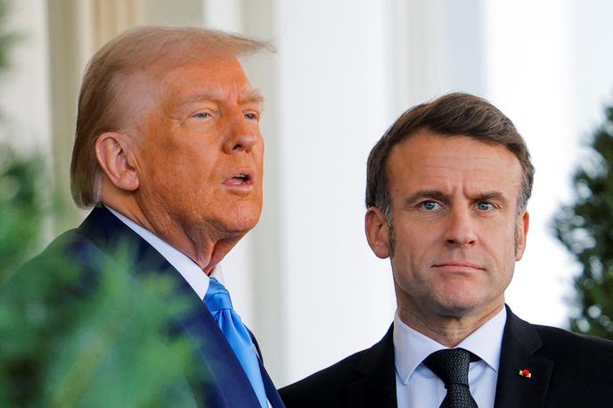 Donald Trump, Emmanuel Macron | Francoski predsednik Emmanuel Macron in predsednik ZDA Donald Trump | Foto Reuters