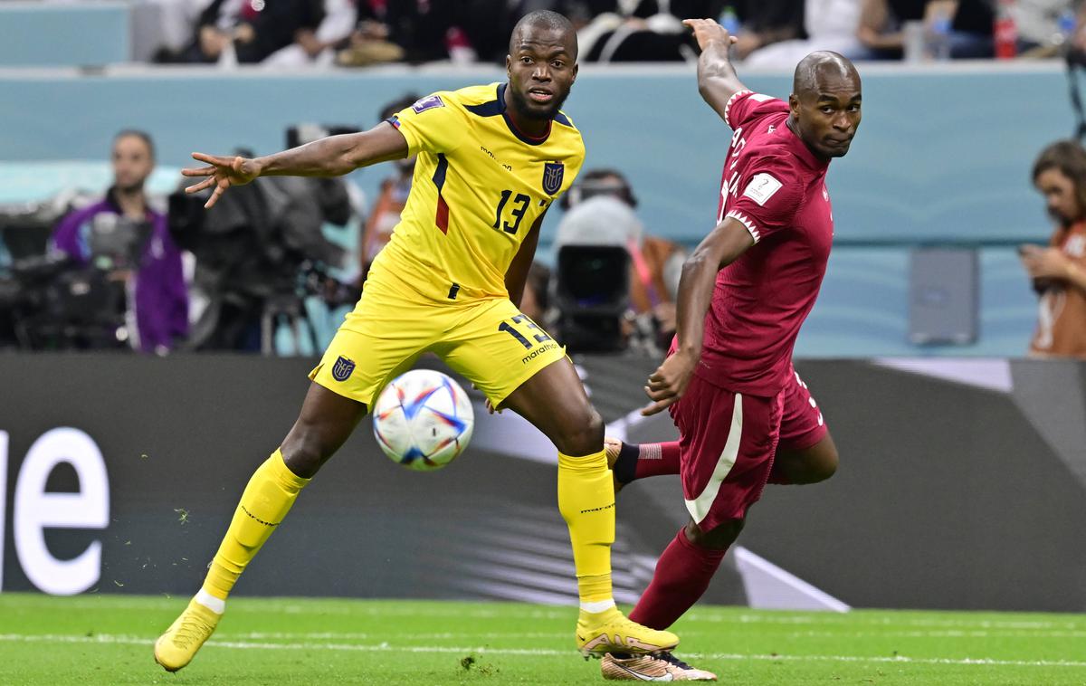 Katar : Ekvador, Enner Valencia | Na uvodni tekmi 22. svetovnega prvenstva so Ekvadorci z 2:0 premagali Katar. | Foto Guliverimage