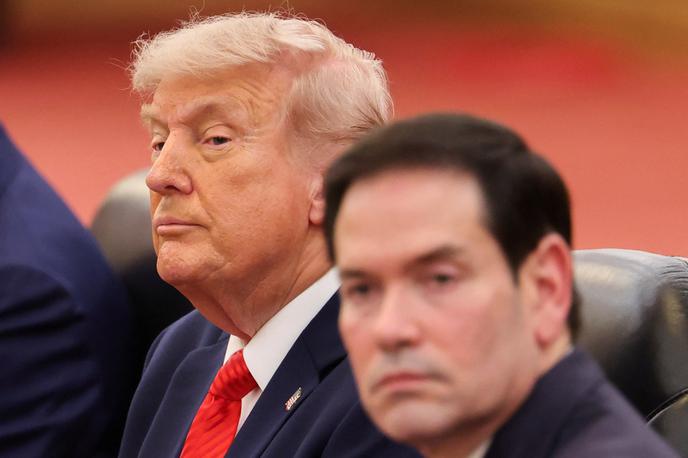 Donald Trump in Marco Rubio | Ameriški predsednik Donald Trump in državni sekretar Marco Rubio na obisku na Kitajskem. | Foto Reuters
