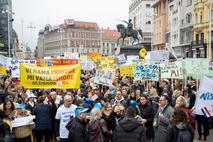 Zagreb protest učiteljev