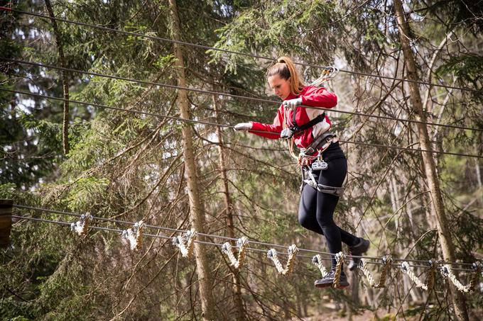 Koliko adrenalina lahko prenesete, lahko preizkusite v pustolovskem parku. | Foto: 