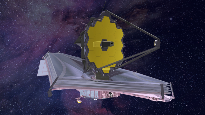 Proti Evropi se bo po oktobru 2018, ko bo začel delovati, večkrat obrnil tudi vesoljski teleskop James Webb, ki bo nadomestil legendarnega Hubbla. Tega je opazovanje Evrope, pri katerem je odkril izbruhe vode z lunine površine, namreč prignalo do skrajnih zmogljivosti. "Več Hubble ne zmore," so iskreni pri Nasi.  | Foto: NASA