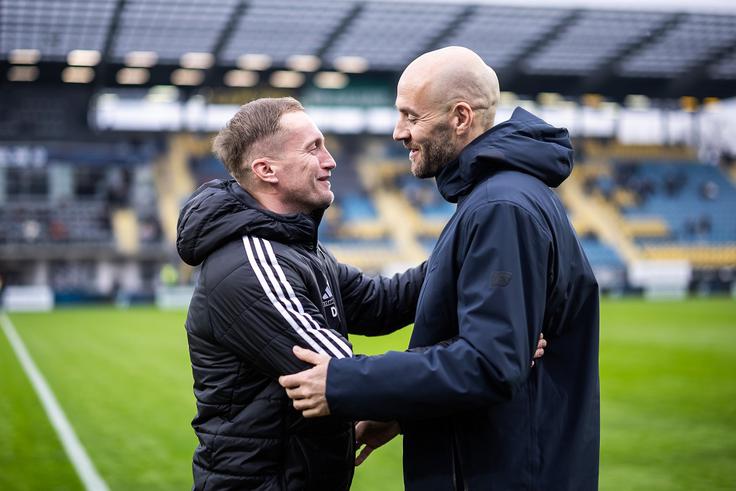 V knežjem mestu sta se v trenerskih vlogah prvič v 1. SNL pomerila Darjan Slavic in Ivan Majevski. Belorus je bil uspešnejši. | Foto: Jure Banfi