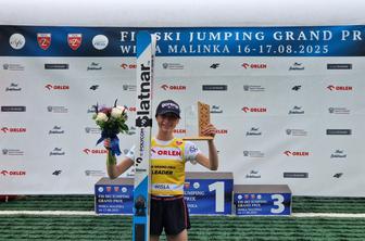 Nika Prevc v Wisli še do premierne zmage v novem formatu