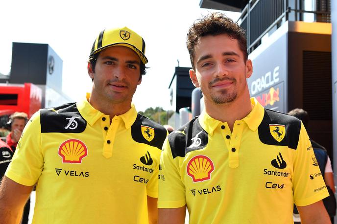 Monza Ferrari Leclerc Sainz | Carlos Sainz in Charles Leclerc ta konec tedna v rumenem | Foto Reuters