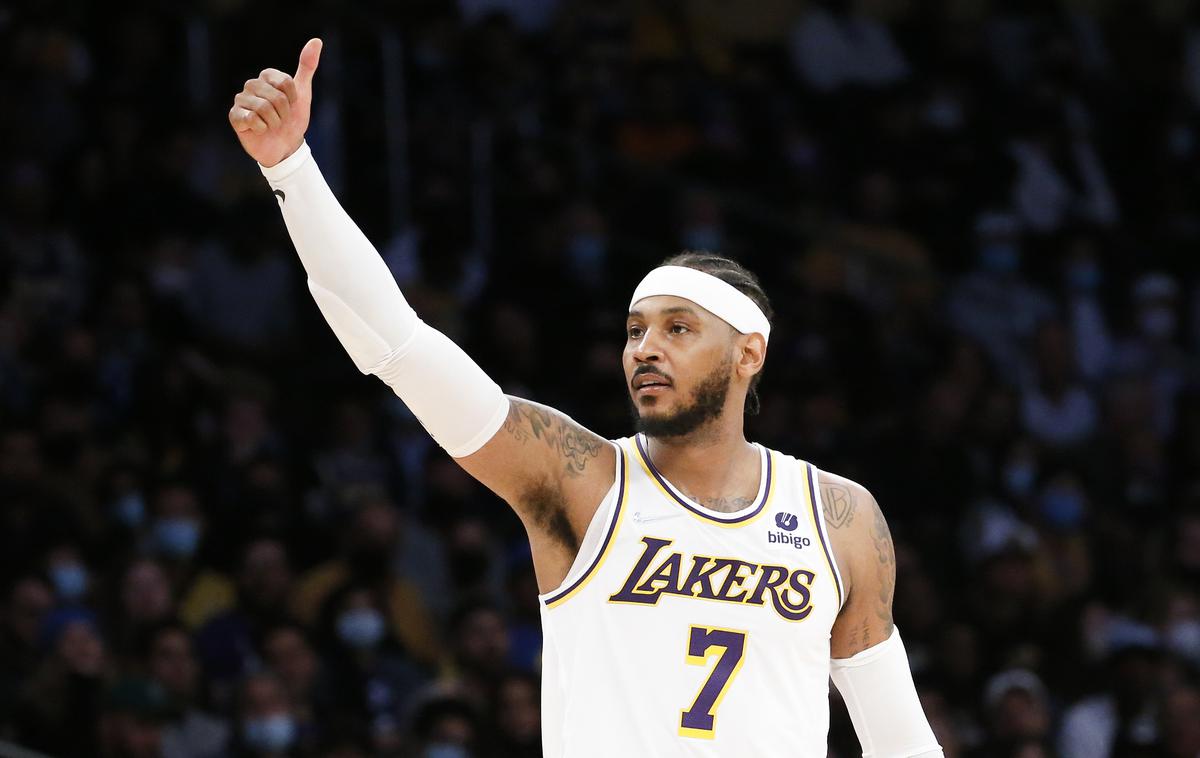 Carmelo Anthony | Košarkarji Los Angeles Lakers so v tej sezoni izgubili proti Golden State Warriors in Phoenix Suns. | Foto Guliverimage