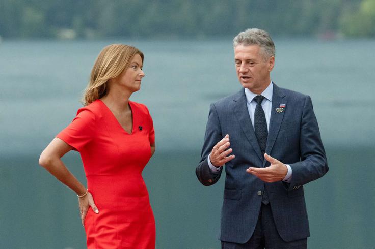 Slovenska zunanja ministrica Tanja Fajon bo septembra v Varnostnem svetu vodila tri razprave (Afganistan, izraelski naseljenci na Zahodnem bregu in letno srečanje z voditelji Arabske lige), premier Robert Golob pa bo v času zasedanja Generalne skupščine ZN vodil razpravo Voditeljstvo za mir. | Foto: Matic Prevc/STA