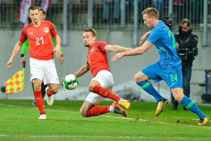 Avstrijci so v Celovcu gospodarili na igrišču in visoko zmagali. | Foto: Mario Horvat/Sportida