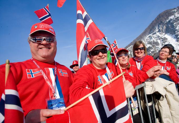 Norveški navijači bodo med 11. in 19. marcem prišli na svoj račun. | Foto: 