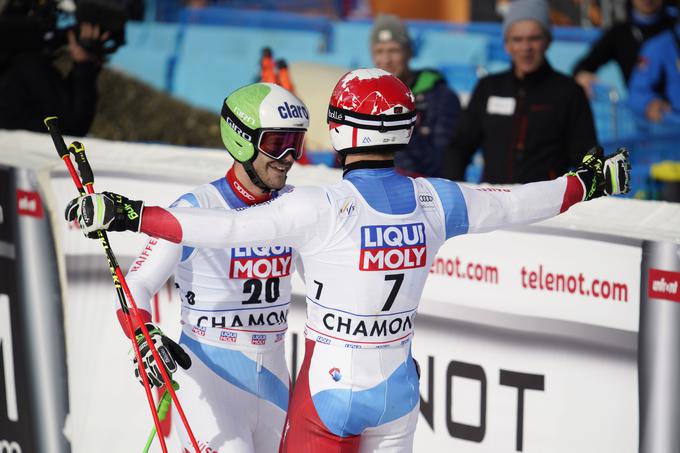 Loic Meillard je osvojil prvo zmago v svetovnem pokalu. | Foto: Getty Images