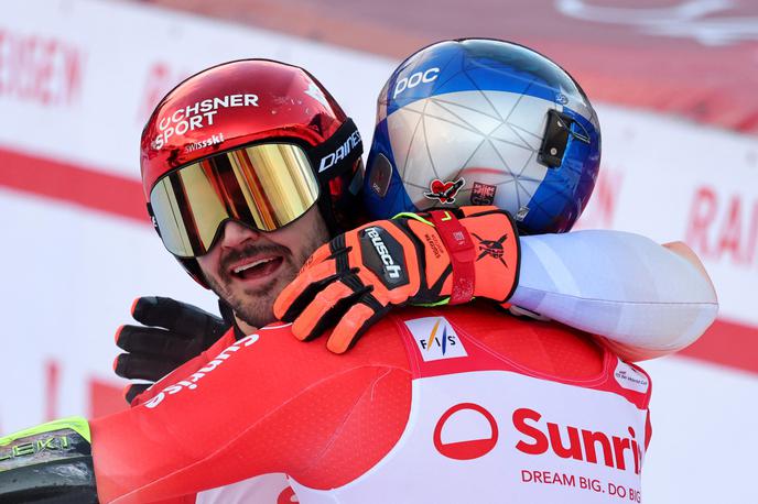 Marco Odermatt, Loic Melliard | Marco Odermatt in Loic Melliard sta poskrbela za dvojno domačo zmago v Adelbodnu. | Foto Reuters