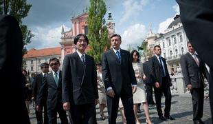 Japonski princ in princesa na sprehodu po Ljubljani (FOTO in VIDEO)