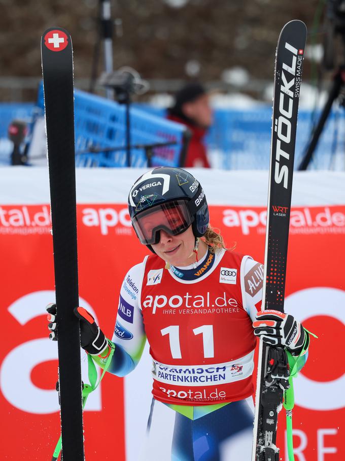 Razočaran obraz Ilke Štuhec v ciljnem izteku. | Foto: AP / Guliverimage