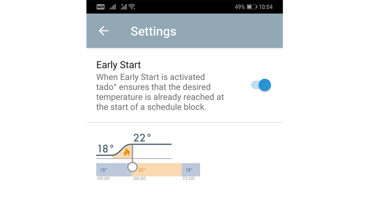 S funkcijo zgodnjega začetka (Early Start) bo ob izbranem času želena temperatura že dosežena, sicer pa se bo ob izbranem času ogrevanje do želene temperature šele začelo. | Foto: Srdjan Cvjetović
