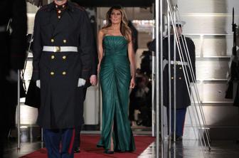 Iščete obleko za praznično zabavo? Naj vas navdihne Melania Trump.