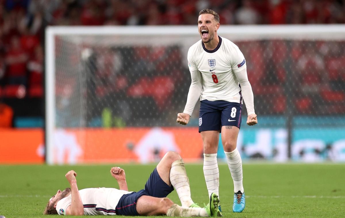 Anglija : Danska, Euro 2020, Jordan Henderson | Angleži so se prvič uvrstili v veliki finale. | Foto Reuters