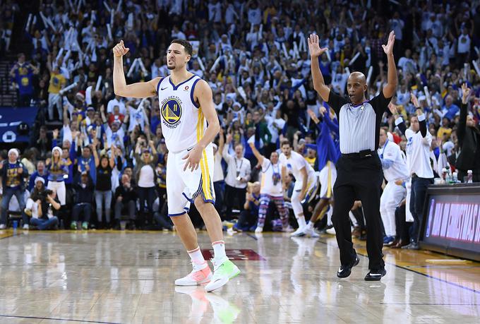 Klay Thompson je odigral svojo 500. tekmo v ligi NBA. | Foto: Getty Images