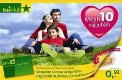 Izberite in aktivirajte si 10 najljubših na www.tus.si! Hitro in preprosto!