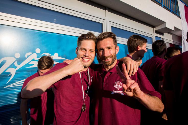 Dejan Robnik (desno) je rešil Triglav na gostovanju v Celju poraza. | Foto: Žiga Zupan/Sportida
