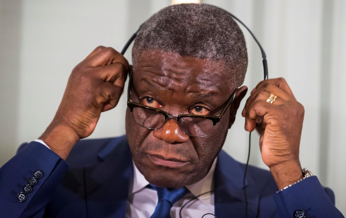 Nobelova nagrajenca | Letošnji Nobelov nagrajenec za mir Denis Mukwege je dan pred svečano podelitvijo na novinarski konferenci v Oslu poudaril, da ni dovolj zgolj govoriti in zavračati te oblike nasilja,  | Foto Reuters