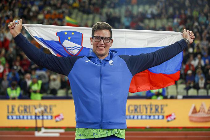 Slovenski metalec diska Kristjan Čeh, aktualni svetovni prvak, je na evropskem prvenstvu v atletiki v Münchnu osvojil srebrno odličje. | Foto: Peter Kastelic/AZS