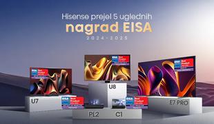 Hisense prejel številne nagrade EISA 2024–25 za inovacije in odličnost