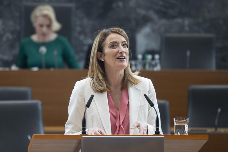 Roberta Metsola bo v torek znova izvoljena za predsednico Evropskega parlamenta. | Foto: STA