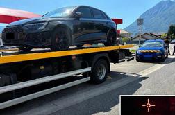 Nov rekord? Z audijem RS3 je vozil kar 287 kilometrov na uro.