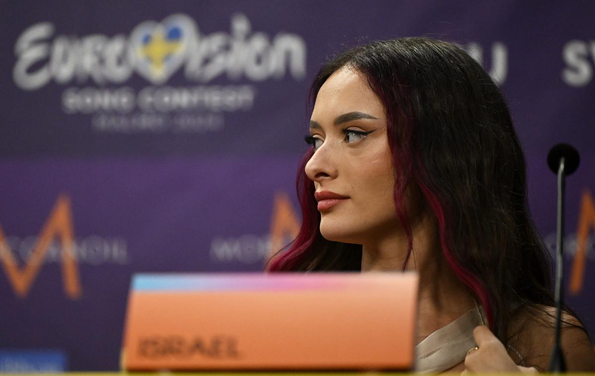 Izrael Evrovizija | Eden Golan na novinarski konferenci po uvrstitvi v finale | Foto Reuters